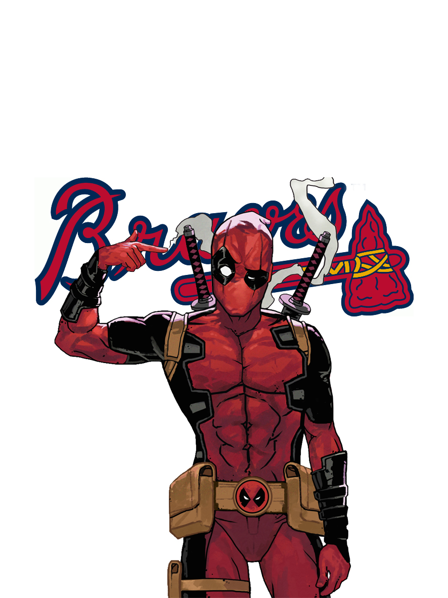 Atlanta Braves Deadpool Logo vinyl decal